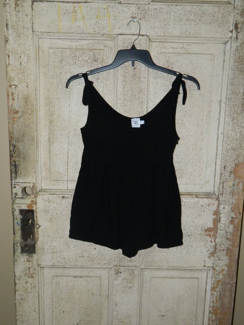 Princess Polly Linen Blend Shoulder Tie Romper Sz 4 (AA-35)